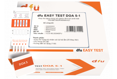 dfu EASY TEST DOA 5-1 - Khay thử dạng nhúng xét nghiệm định tính phân biệt THC/MET/MOR/MDMA/KET